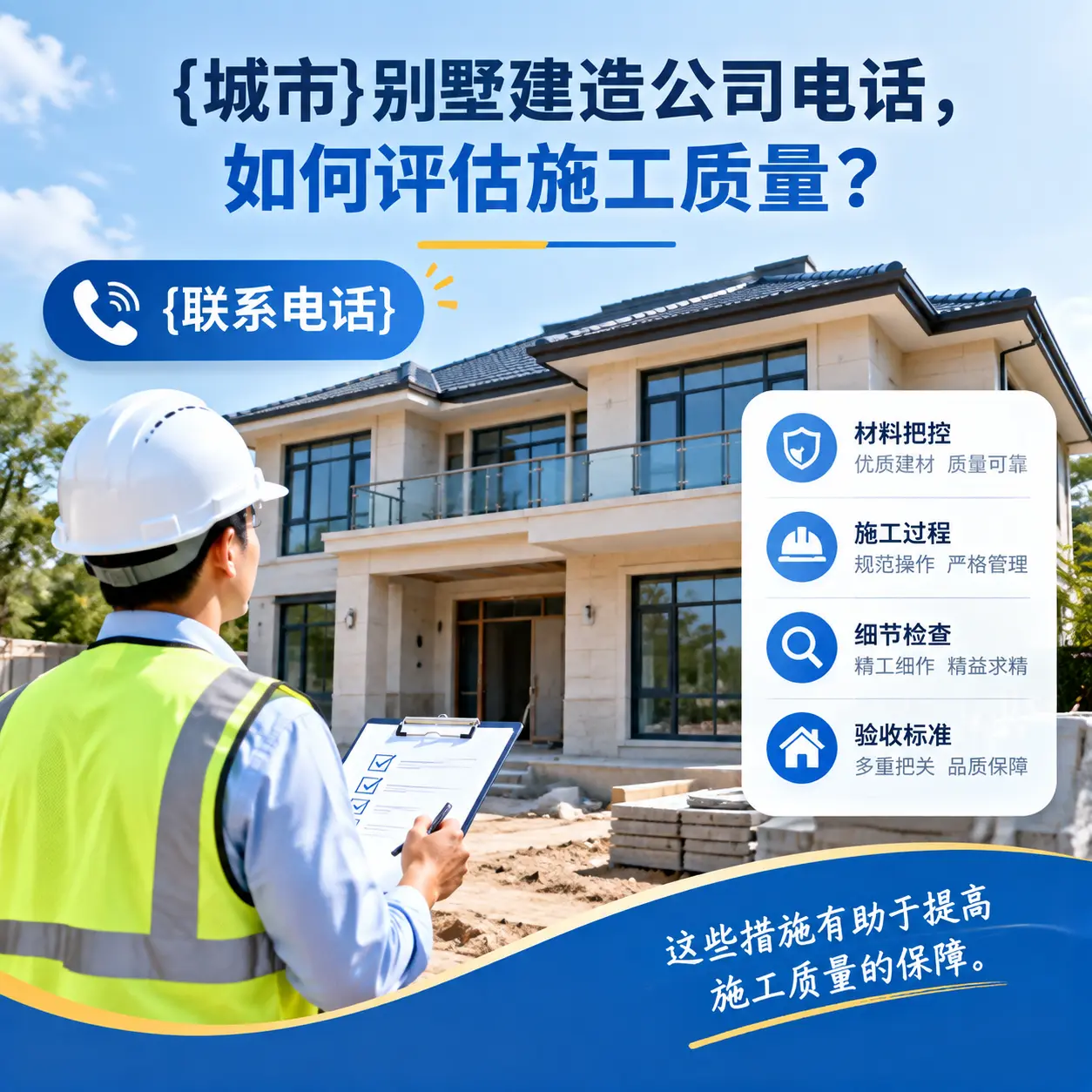 德江别墅建造公司电话，如何评估施工质量？